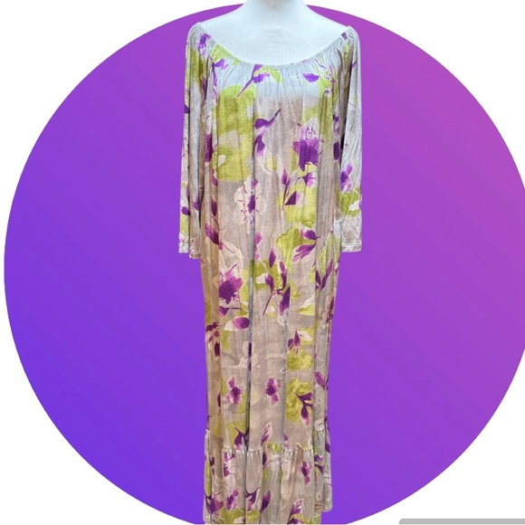 NWT Simply Vera Vera Wang Womens Sleepwear Radiance Long Dress Pajama Size S - Picture 2 of 10